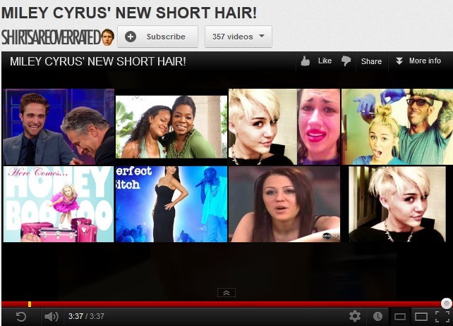 Miley Cyrus short hairstyles 2012