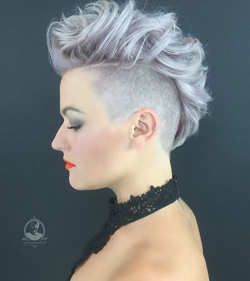 Mohawk hairstyle for short hair - shaving shave