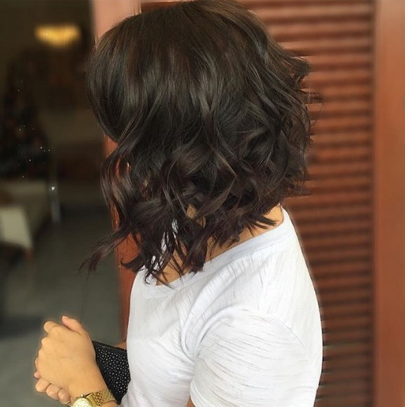 Medium library hairstyle for curly hair