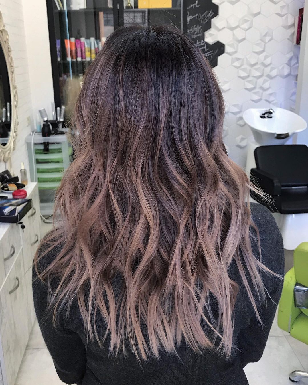 Ombre Balayage Hlacks ideas - Medium and long hair color designs 2021 - 2022