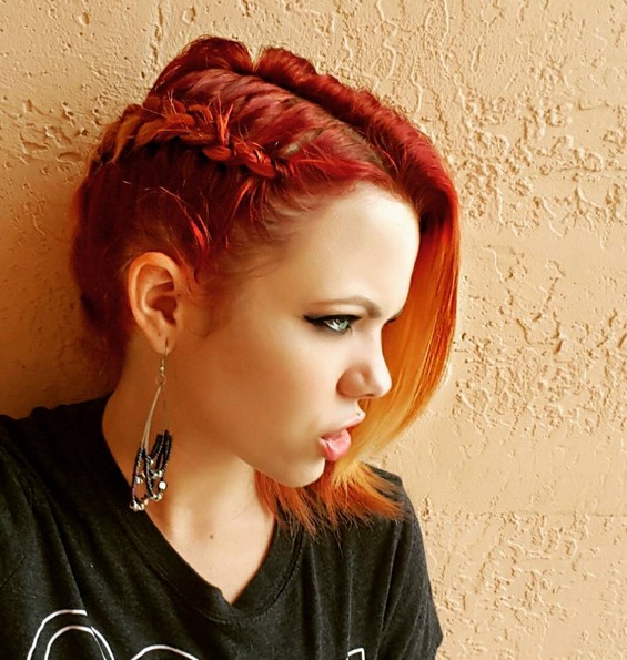 Omper hairstyle for short hair - gentle short hairstyles with braid