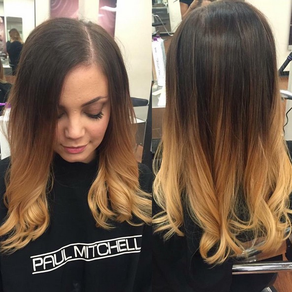 Omper -brown -brown hairstyle, blonde