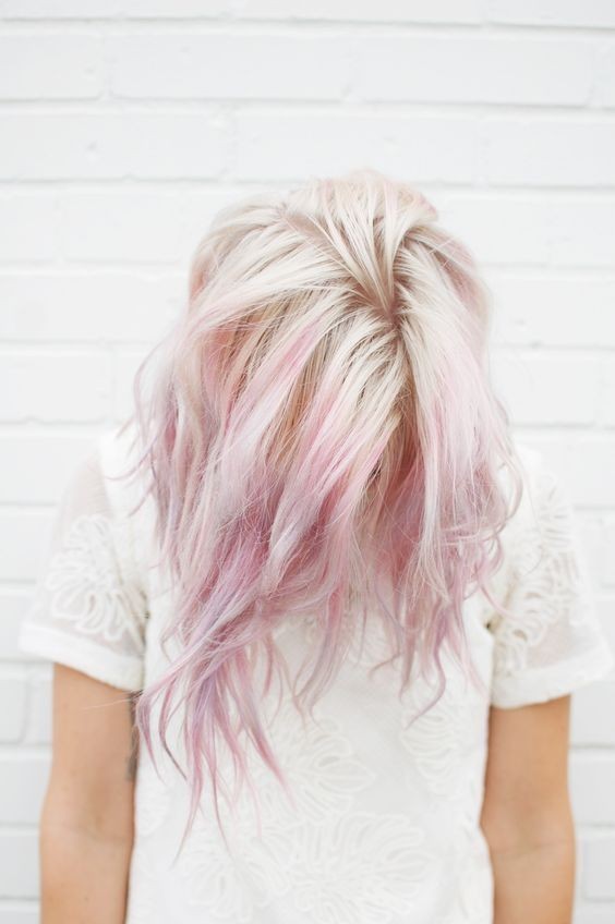 Pastel hairstyles in Aliaj - pink and blonde