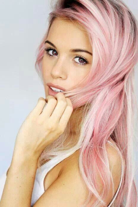 Pink hairstyles - rainbow hair color