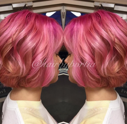 Pink and orange hair