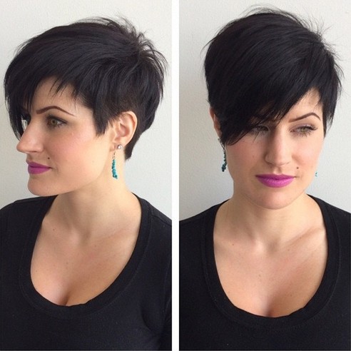 Hair styles with long bangs: short hairstyles for a long face shape