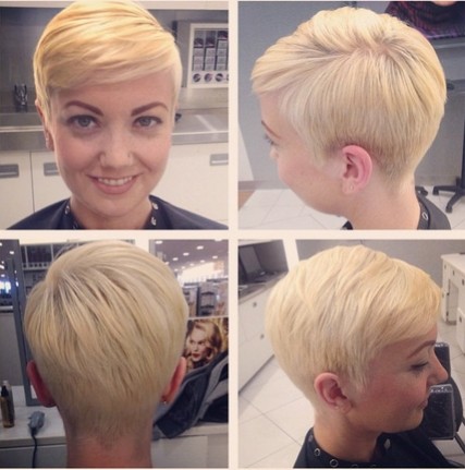 Pixie hairstyles for the side were swept away of the explosions