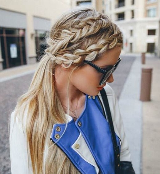 15 Adorable French Braid Ponytails for Long Hair