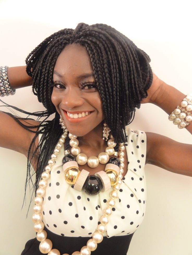 Beautiful square braids: American women's hairstyles of African origin