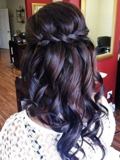 Beautiful hairstyles and bridesmaids for long hair