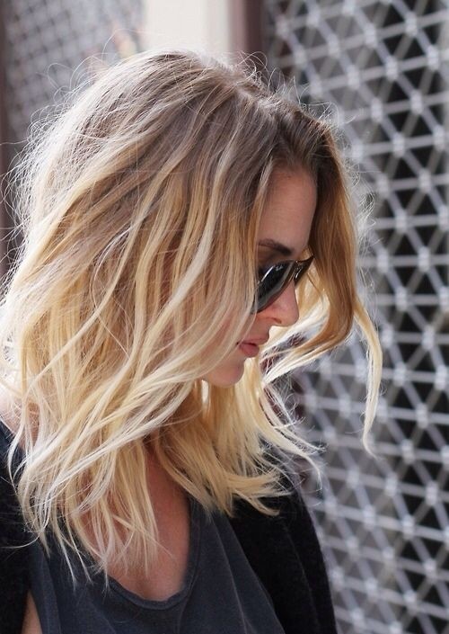 Pretty Ombre Hairstyle for Fine Hair - Medium Length Haircuts