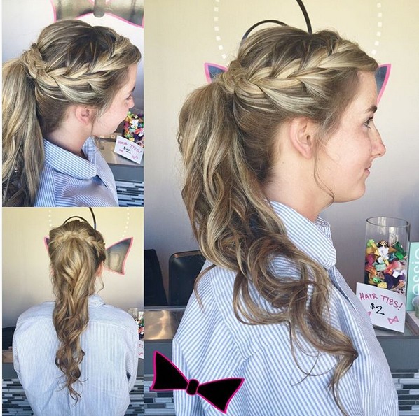 Beautiful hairstyle ideas for long hair - braid horse tail hairstyle