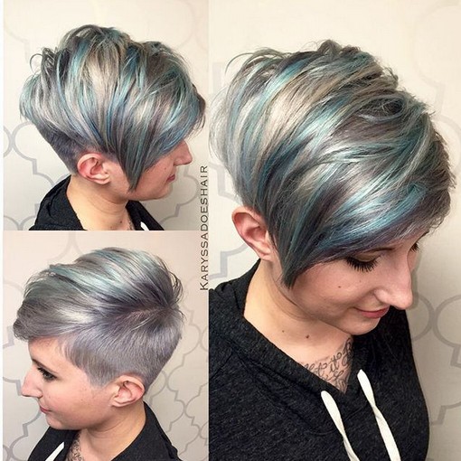 Beautiful hairstyle and shaving with side explosions - hairstyles for short hair