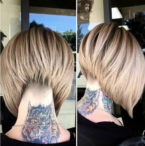 A very short pop haircut for thick hair