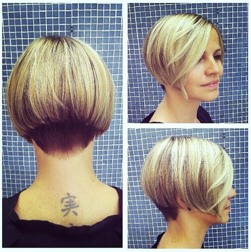 Bob haircuts are very short with straight hair