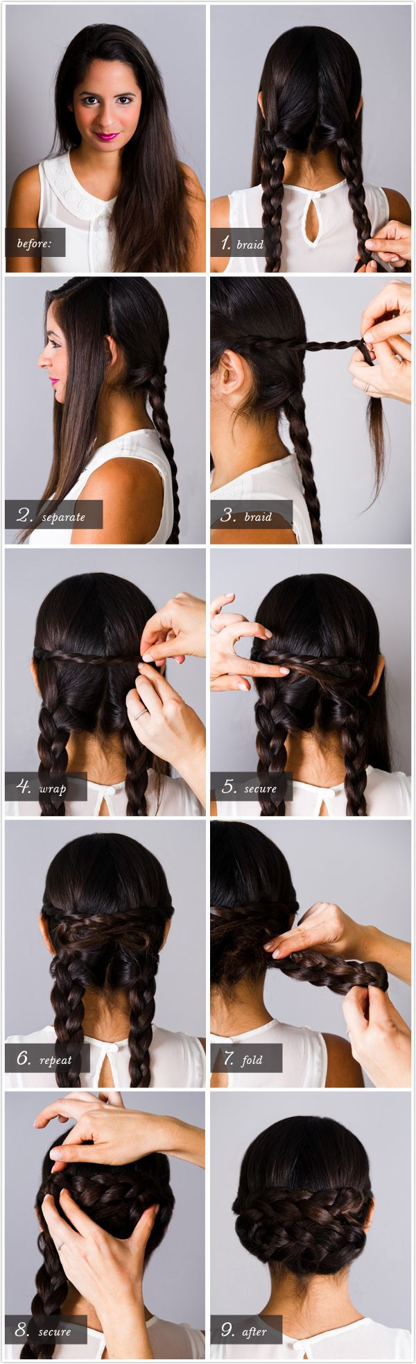 Very simple updates: teaching chignon hairstyle