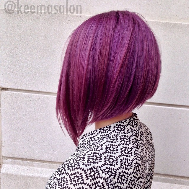 Purple hairstyle