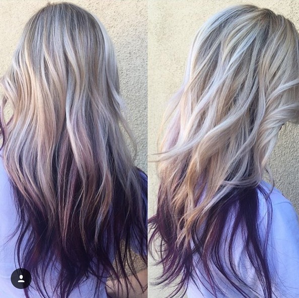 Purple hairstyle