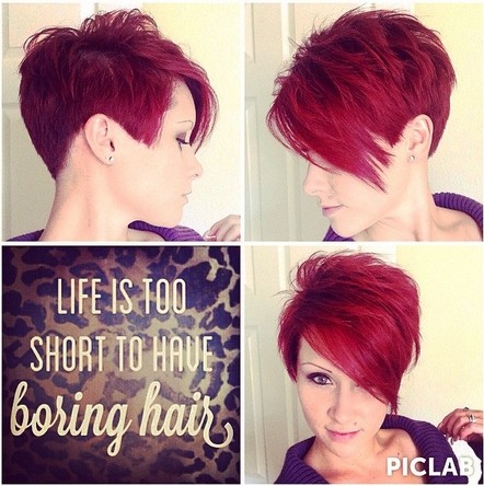 Long red shave pixse