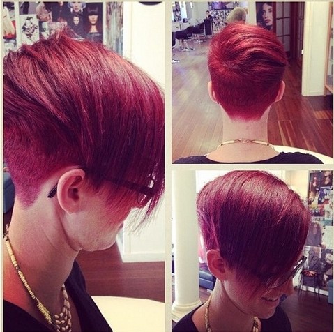 Red haircuts for long bangs - the best new short hairstyles for long faces