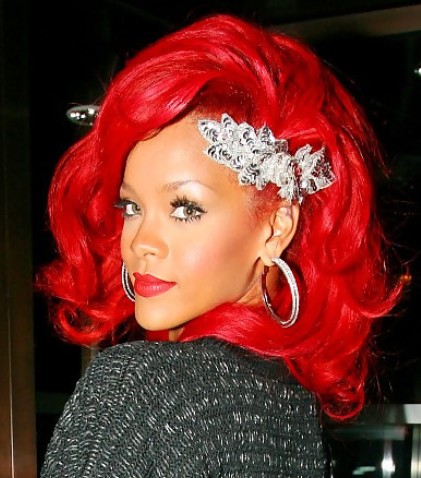 Rihanna medium red hairstyles Rihanna medium red hairstyles