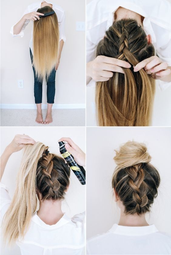 Teaching the school hairstyle for an easy grandfather upside down
