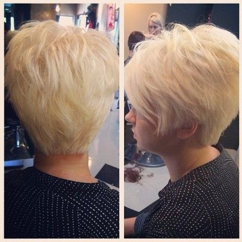 Short hair hairstyle - blonde hair for women and girls