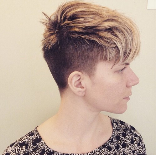 Shaving shaving for thick short hair - side view