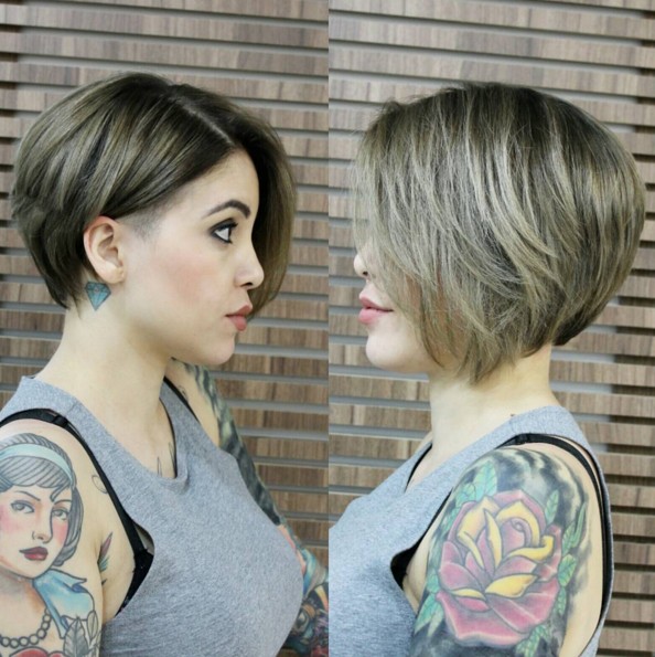 Shape haircuts for short hair - straight hairstyle Bob for summer
