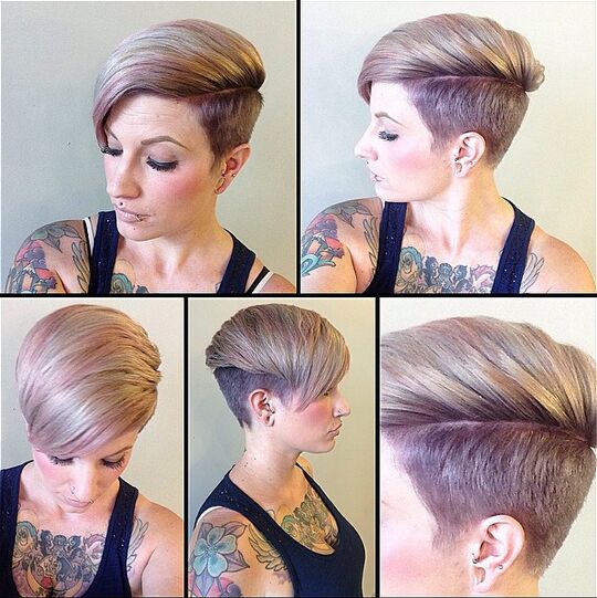 Shaved Hairstyles for Short Hair - Short Haircut with Bangs