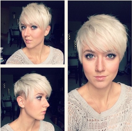 Pixie shave with a throat - short hairstyles for the shape of the heart