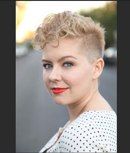 Shaved Short Haircut with Curly Hair