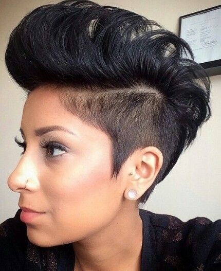Poetry with sides of the shave in Mohok hair style