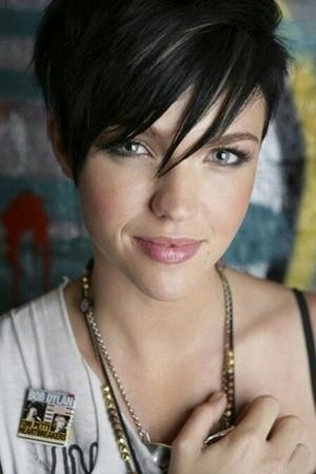 Short black hair with the most prominent blond