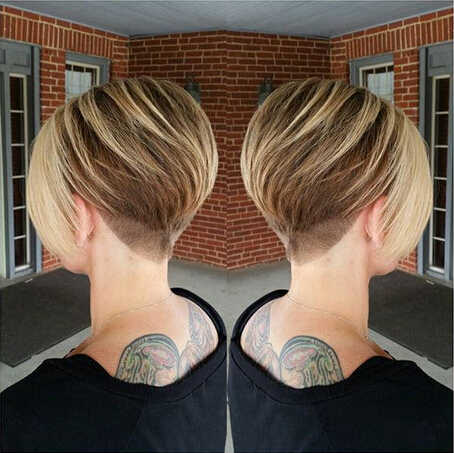 Short crop with Swoope bangs - straight short hairstyles