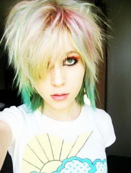 Emo short haircuts (scene) for the year 2014