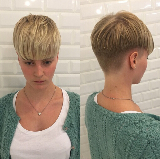 Short haircut for soft hair - ombre, short hairstyles