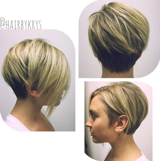A short haircut for the heart or round face