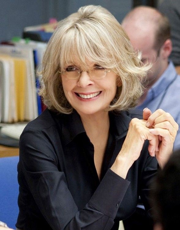 Short hair styles for women more than 50: Diane Kiton hairstyle