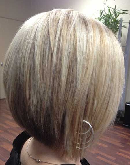 Short hairstyles with brown color below and blonde on top