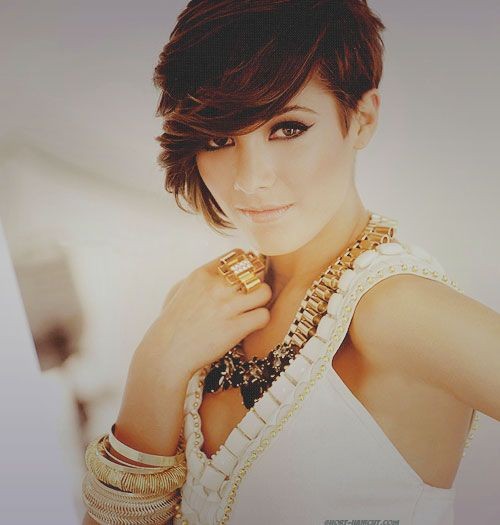 Short hairstyles with Long Bangs 2014