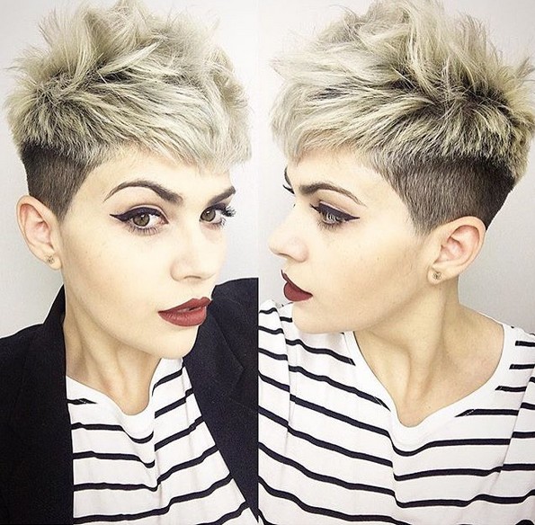 Short hairstyles with thick hair - stand for women