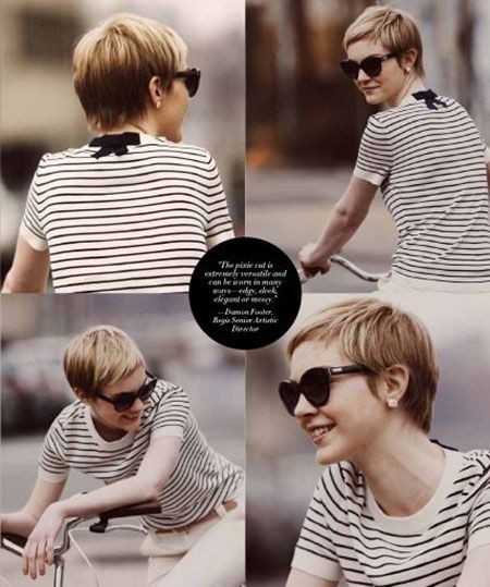 Short -layer pixie hair cutting