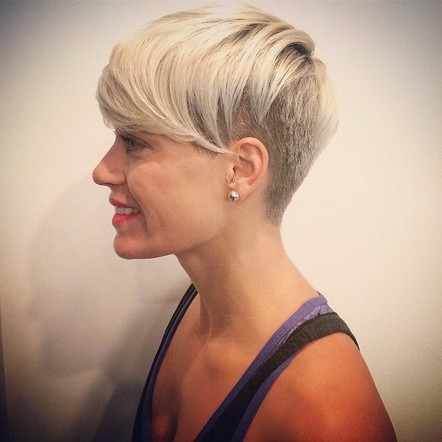 Short hairstyles shaving with side bangs