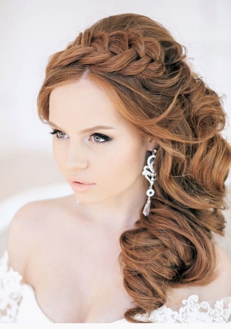 Side hairstyles with braid - wedding hairstyle 2015