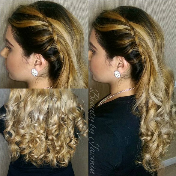 The braid of a waterfall side, with huge pots - long long hairstyles to return to the homeland