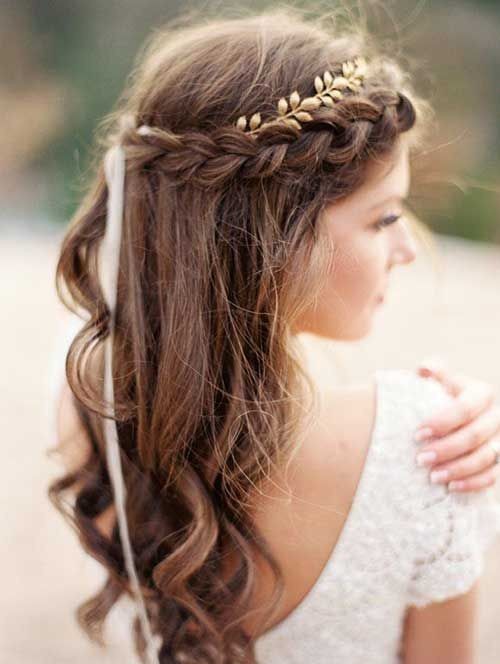 Simple hairstyles braided brides