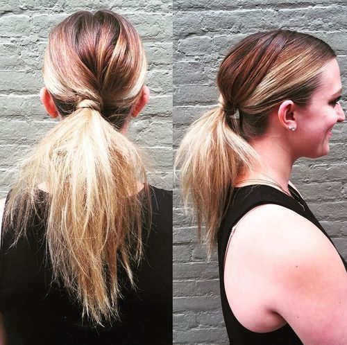 Simple ponytail for distinctive hair