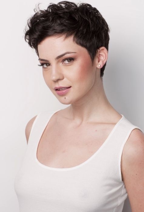 Simple short hairstyles: Pixie cute curly for women
