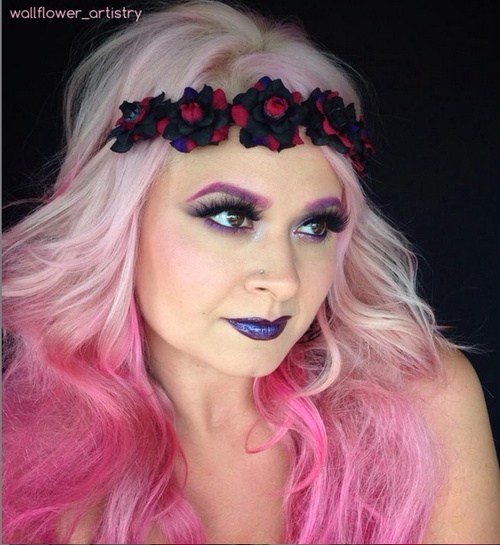 Fragon and pink hairstyle